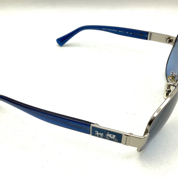 Coach Sunglasses Christina Silver Blue 907187  w/case